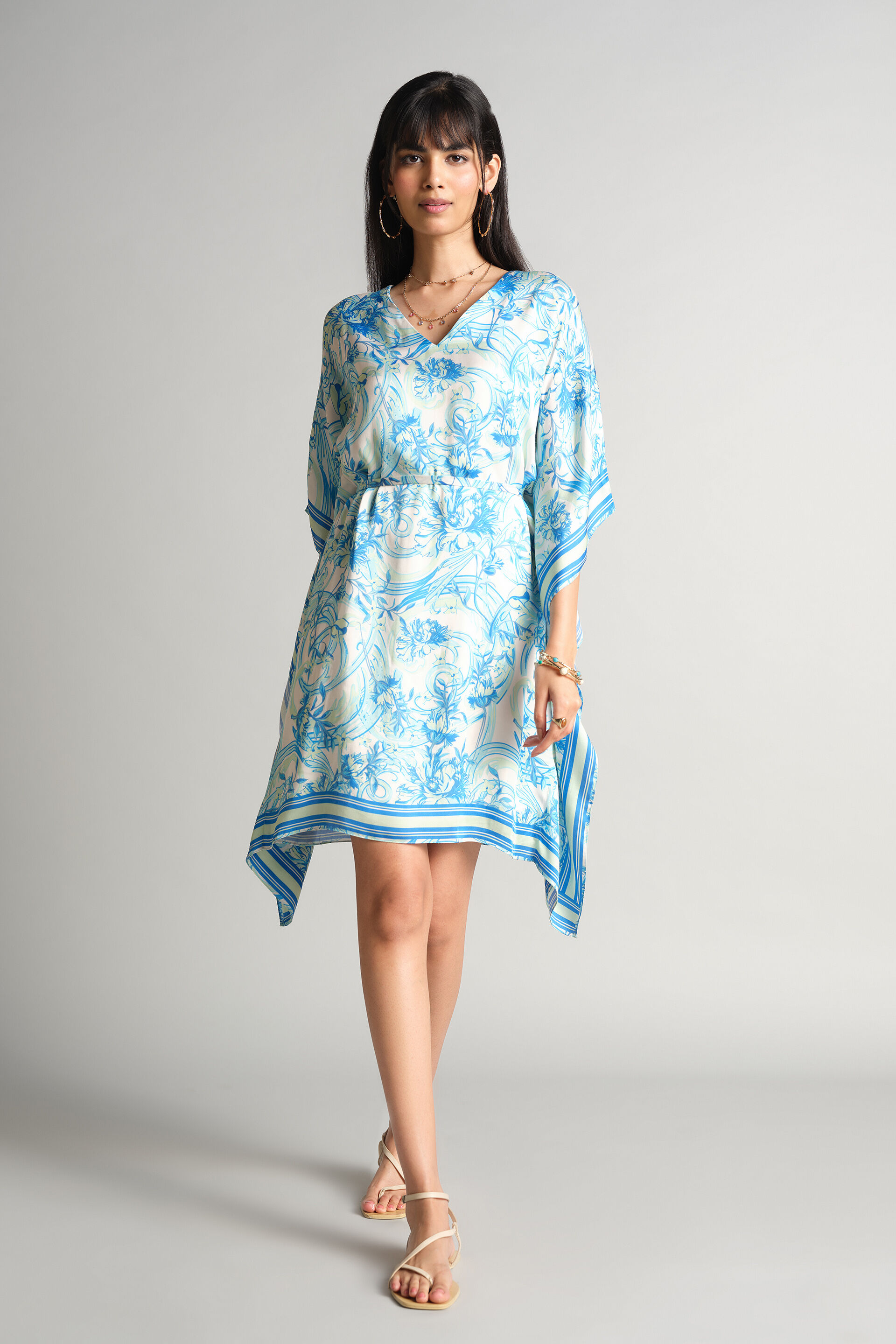 Abstract Blue Dress, Blue, image 2